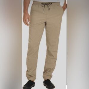 Hurley Men's Khaki Joggers with drawstring Size Large Color Dark